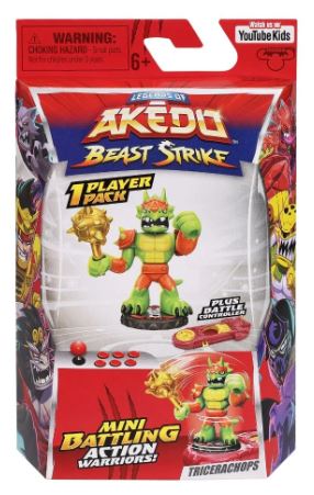 AKEDO BEAST STRIKE MINI BATTLING ACTION WARRIORS - TRICERACHOPS