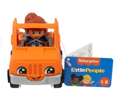 FISHER PRICE - LITTLE PEOPLE SMALL VEHICLE - ORANGE TOW TRUCK