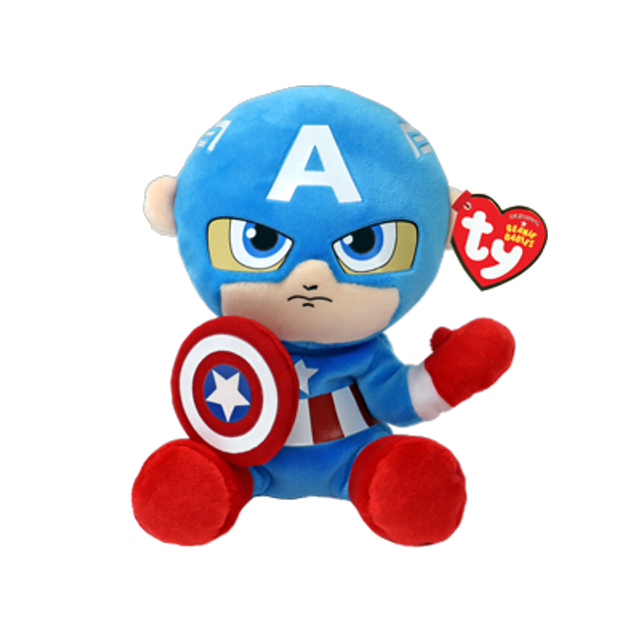 TY BEANIE BOO - MARVEL - CAPTAIN AMERICA REGULAR