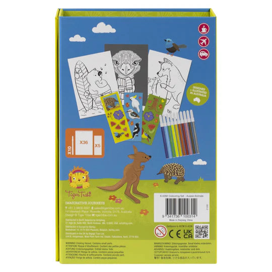 TIGER TRIBE COLOURING SET -  AUSSIE ANIMALS