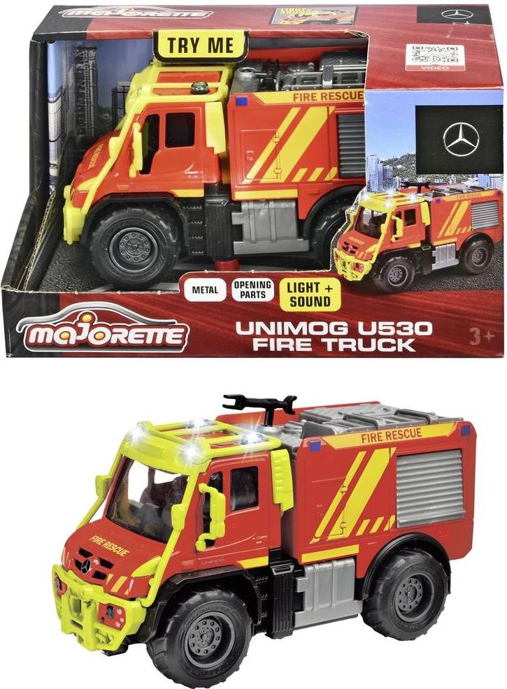 MAJORETTE UNIMOG U530 FIRE TRUCK 14CM LIGHTS AND SOUNDS