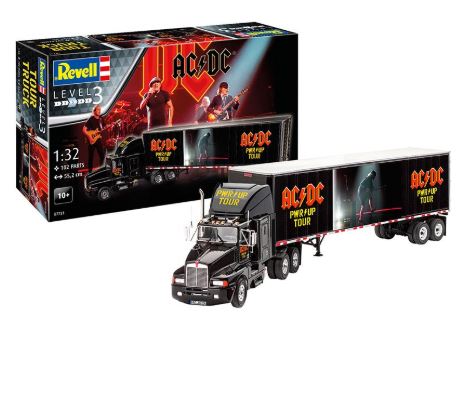 REVELL TOUR TRUCK & TRAILER AC/DC "POWER UP" 1:32