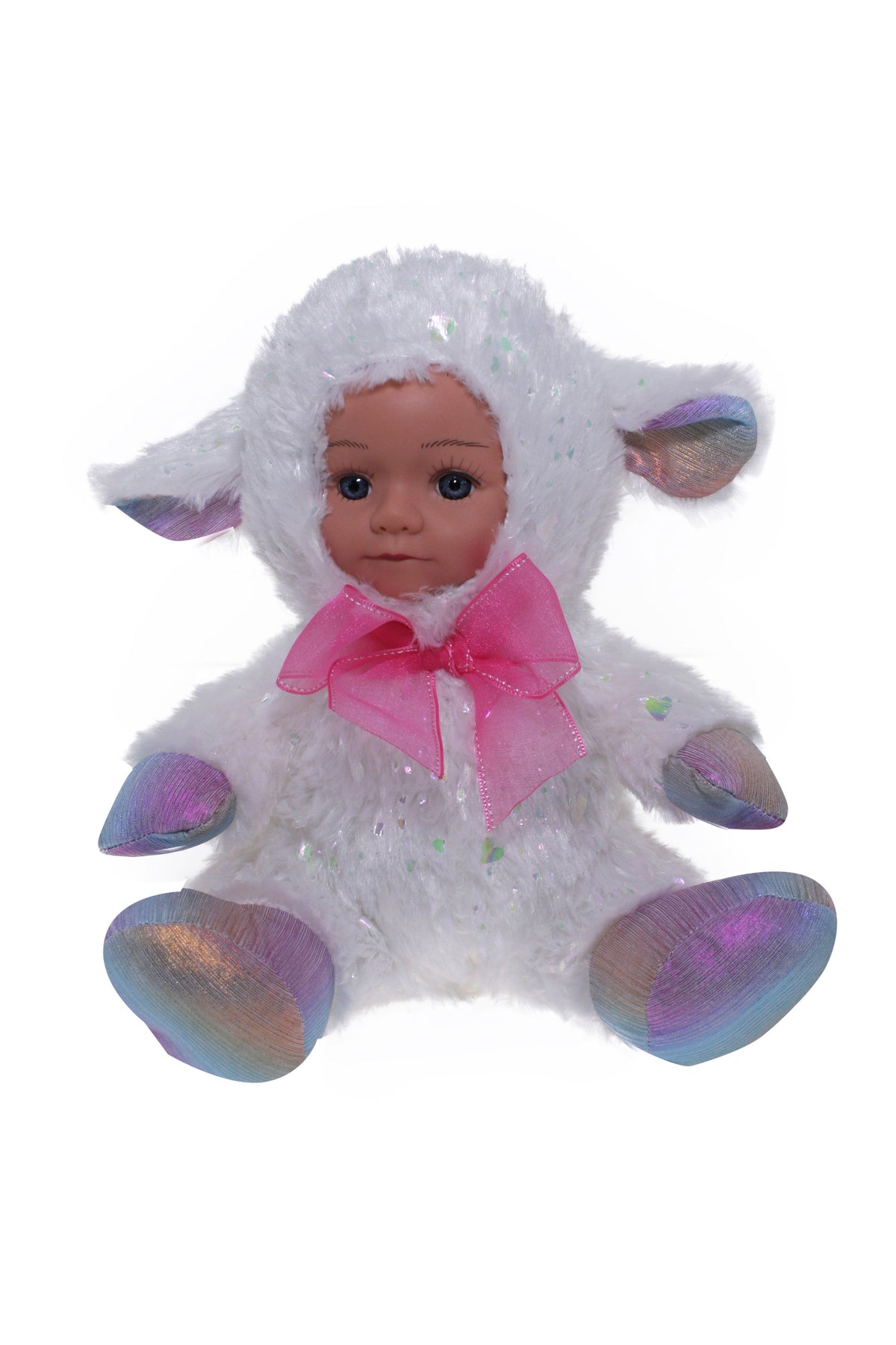 COTTON CANDY FUR BABIES - BAA WHITE/MULTI LAMB