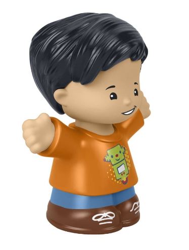 FISHER PRICE LITTLE PEOPLE SINGLE PACK -  BOY IN ORANGE SHRIT