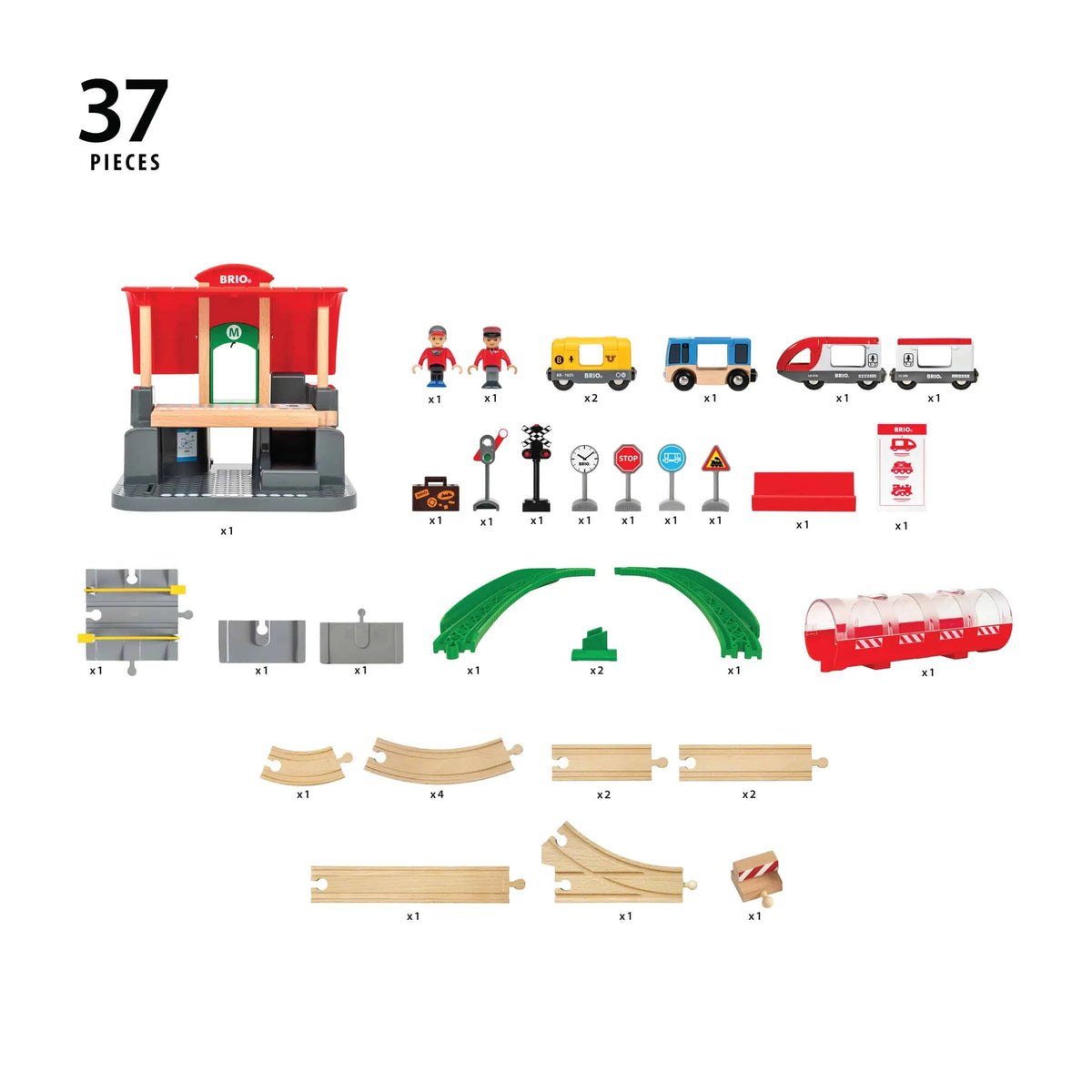 BRIO CENTRAL STATION SET 37 PIECES - 33989