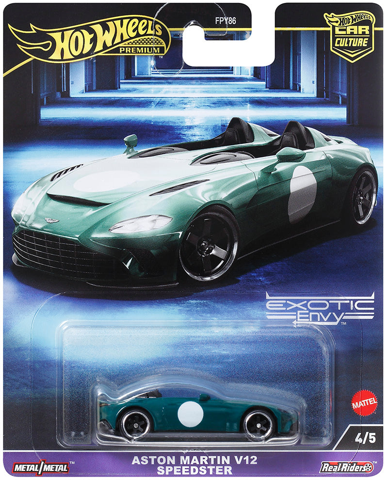 HOT WHEELS PREMIUM EXOTIC ENVY - ASTON MARTIN V12 SPEEDSTER