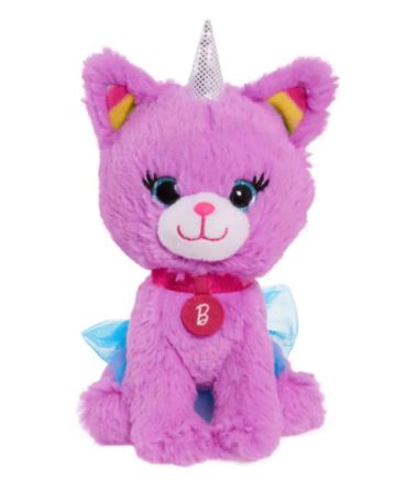 BARBIE BEAN PET PLUSH -  7 INCH UNICORN KITTY