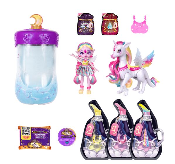 MAGIC MIXIES PIXLINGS SHIMMERVERSE SERIES S2 DOLL & UNICORN PEGASUS PLAYSET