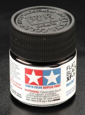 TAMIYA ACRYLIC PAINT MINI XF-1 FLAT BLACK