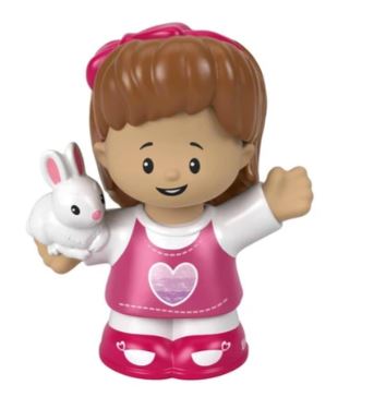 FISHER PRICE LITTLE PEOPLE SINGLE PACK - GIRL WITH RABBIT