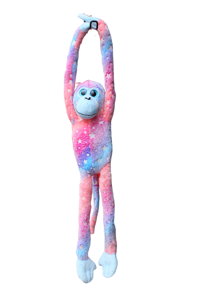 HANGING MONKEY - EVA PINK/BLUE GLOW IN THE DARK