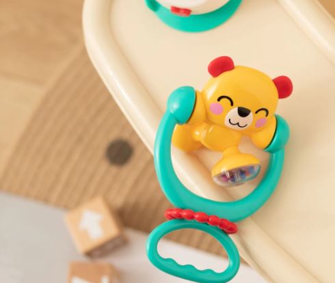 HOLA - 2 IN 1 HIGH CHAIR TOYS & BABY RATTLE - KUNG FU BEAR