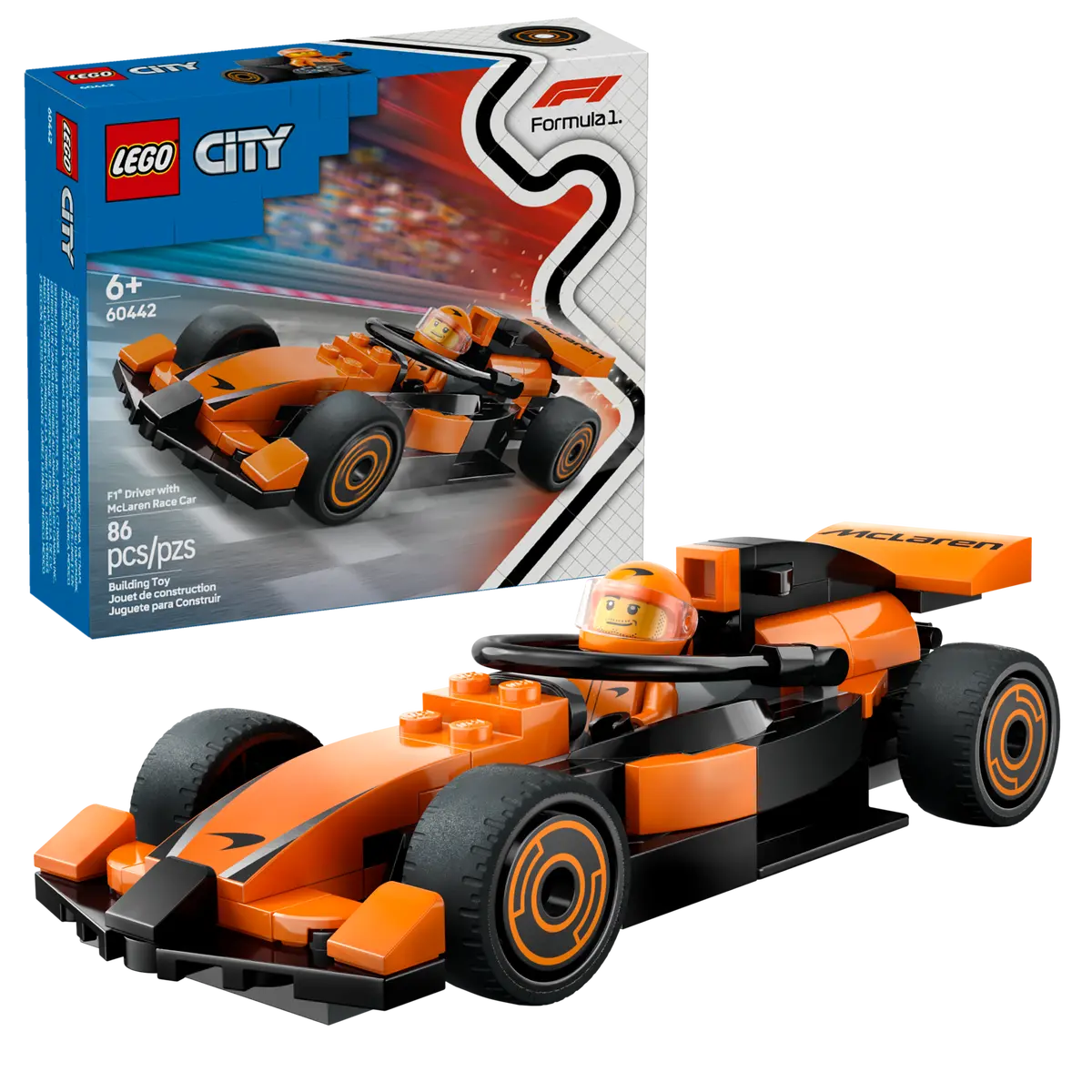 LEGO CITY 60442 F1® DRIVER WITH MCLAREN RACE CAR