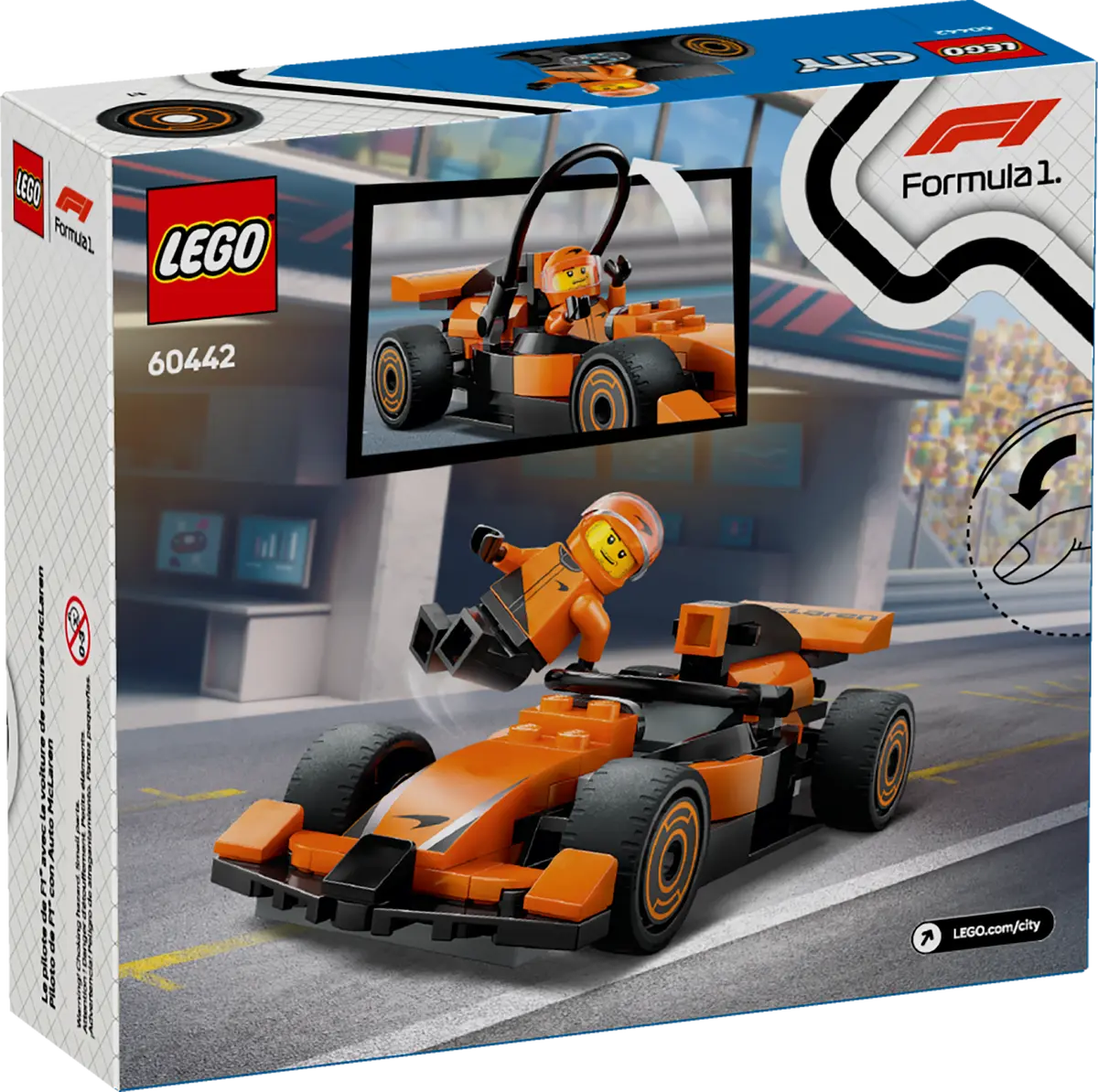 LEGO CITY 60442 F1® DRIVER WITH MCLAREN RACE CAR