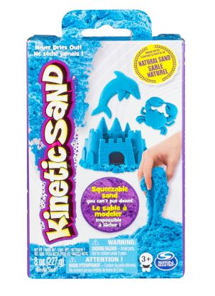 KINETIC SAND 8OZ BOX NEON BLUE