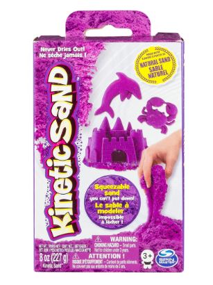 KINETIC SAND 8OZ BOX NEON PURPLE