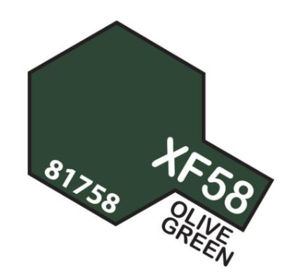 TAMIYA ACRYLIC PAINT MINI XF-58 OLIVE GREEN
