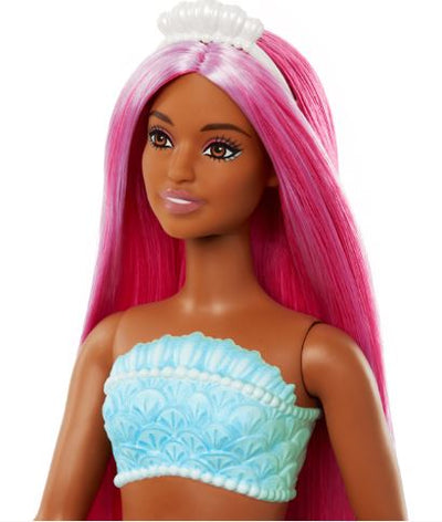 BARBIE MERMAID COLOURFUL HAIR AND PINK TAIL DOLL