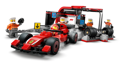 LEGO CITY 60443 F1 PIT STOP AND PIT CREW WITH FERRARI CAR