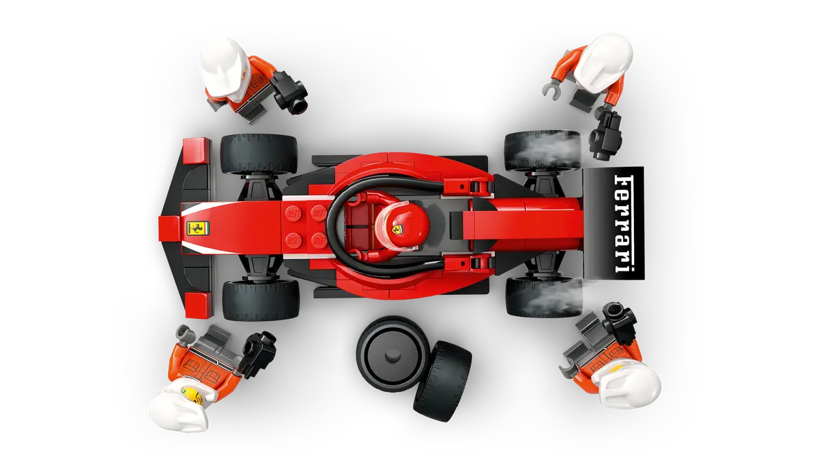 LEGO CITY 60443 F1 PIT STOP AND PIT CREW WITH FERRARI CAR