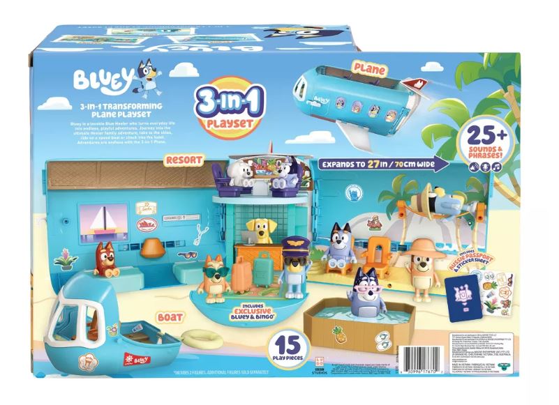 BLUEY - 3-IN-1 TRANSFORMING PLANE PLAYSET