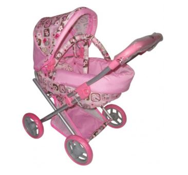 PLAYWORLD PINK DOLLS PRAM MEDIUM