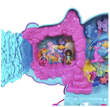 POLLY POCKET - DADDY AND ME - SEAHORSE PURSE COMPACT