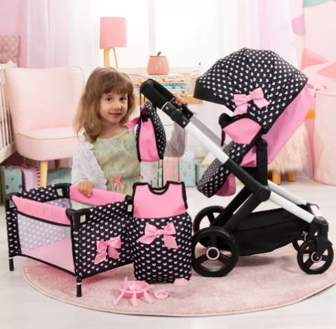 BAYER XEO MEGA SET DOLL PRAM WITH BAG