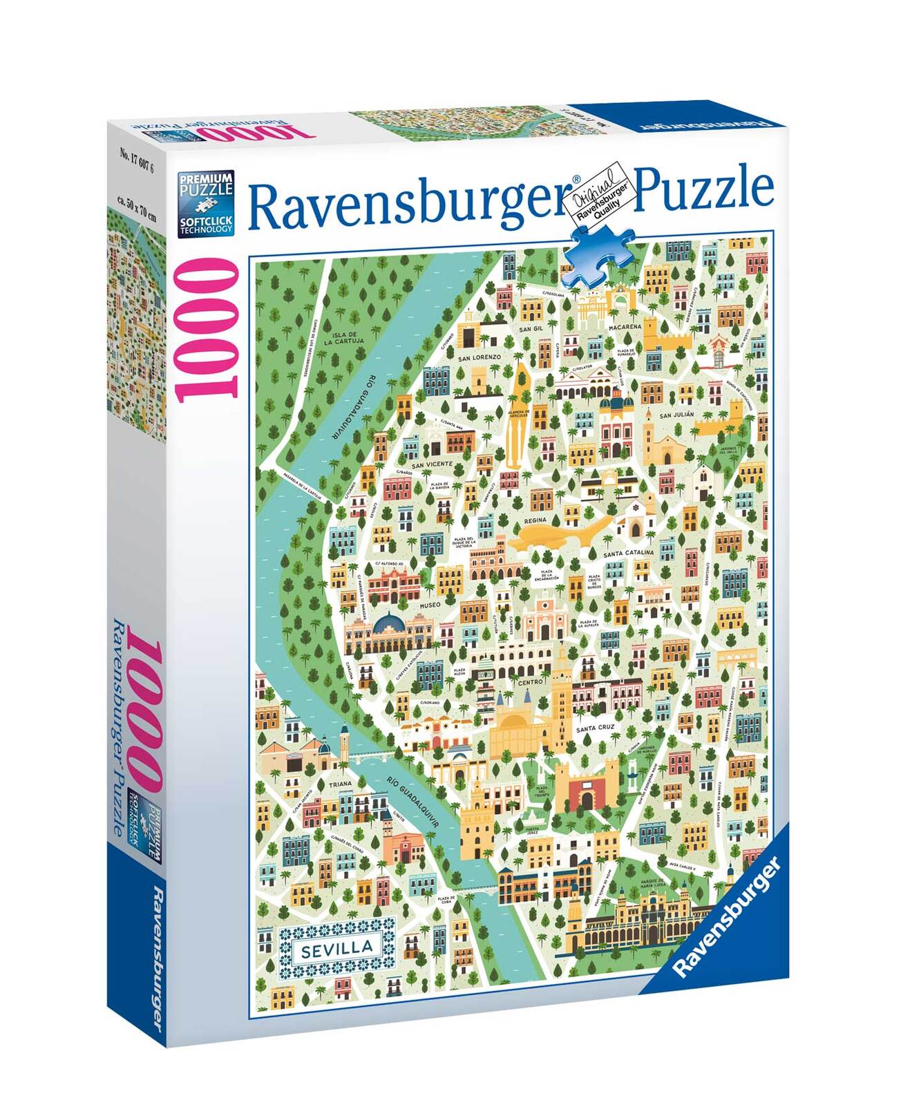 RAVENSBURGER 176076 - MAP OF SEVILLE 1000 PIECE PUZZLE