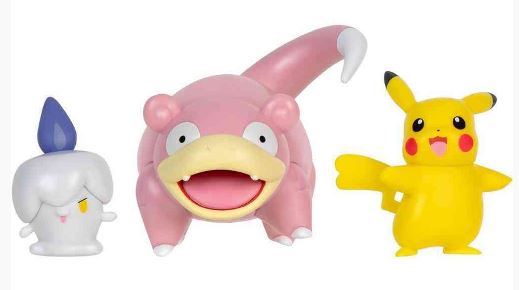 POKEMON BATTLE FIGURE FIGS ASST SLOWPOKE, LITWICK, PICACHU