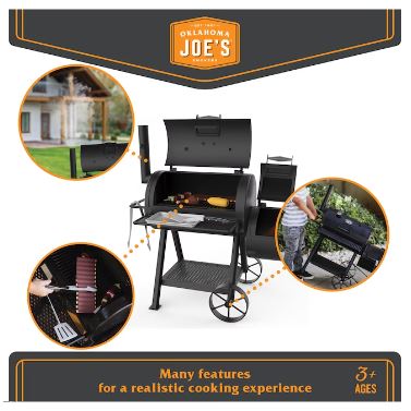 HIGHLAND JUNIOR - OKLAHOMA JOE'S KIDS SMOKER PLAYSET 10 PC