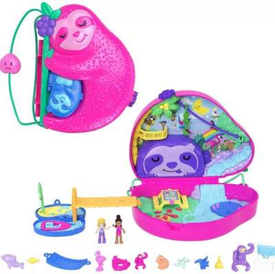 POLLY POCKET - SLOTH FAMILY 2 IN 1 PURSE COMPACT