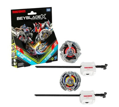 BEYBLADE X TRANSFORMERS COLLAB MULTIPACK - OPTIMUS PRIMAL 3-60F AND STARSCREAM 3-80N