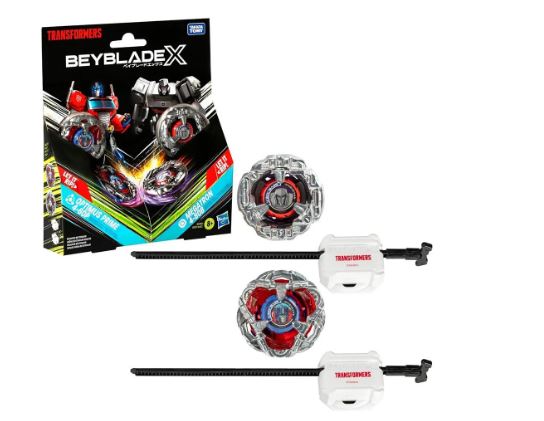 BEYBLADE X TRANSFORMERS COLLAB MULTIPACK - OPTIMUS PRIME  4-60P AND MEGATRON 4-80B