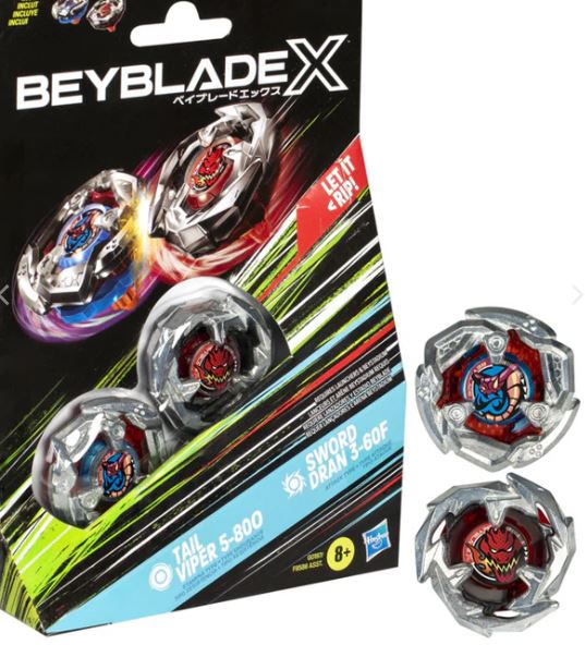 BEYBLADE X DUEL PACK - TAIL VIPER AND SWORD DRAN