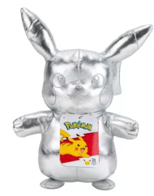 POKEMON 8IN SELECT PLUSH SILVER PIKACHU