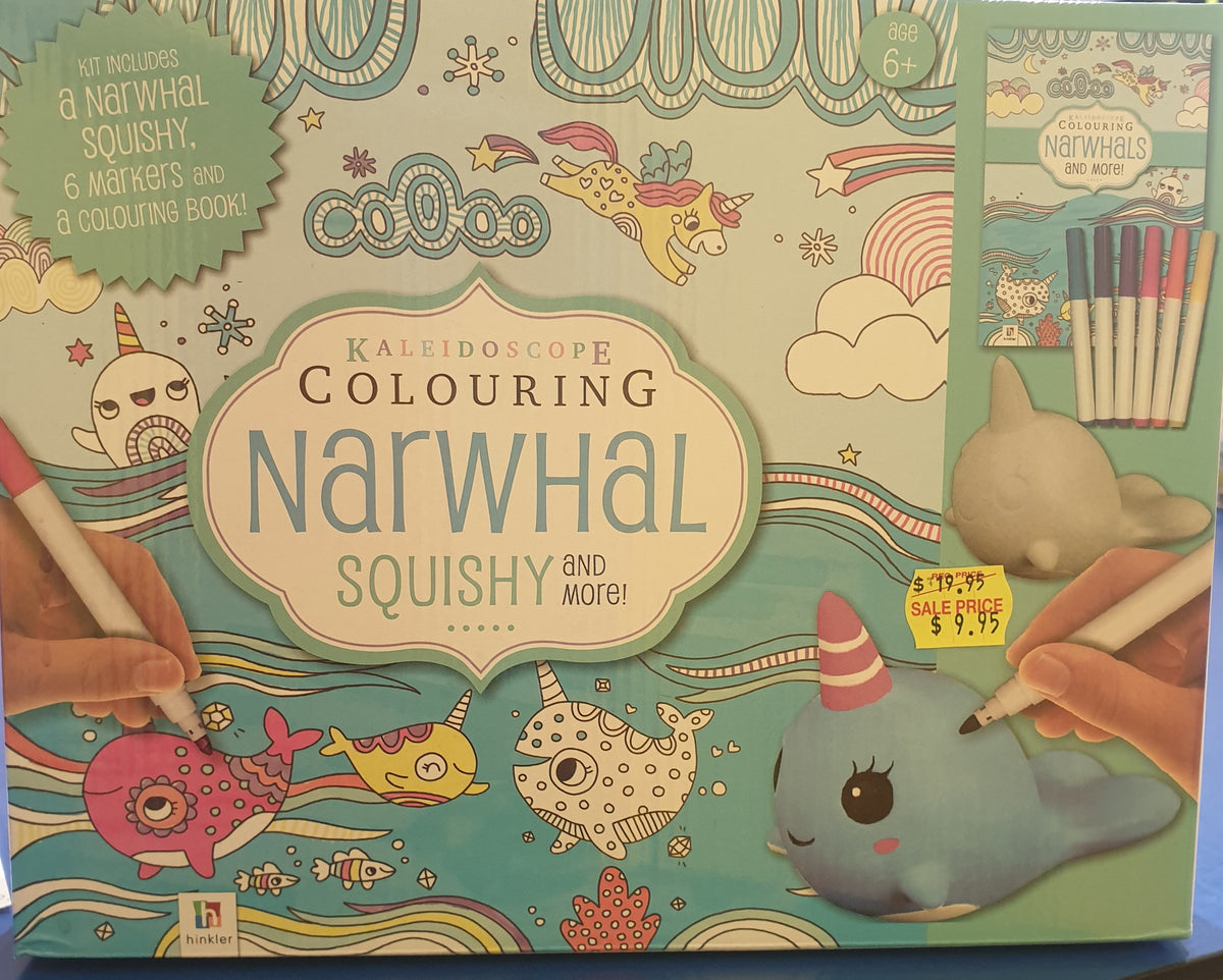 KALEIDOSCOPE COLOURING NARWHAL SQUISHY AND MORE | Toyworld Frankston | Toyworld Frankston