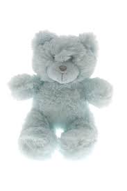 20CM PLUSH BEAR RATTLE BLUE | Toyworld Frankston | Toyworld Frankston