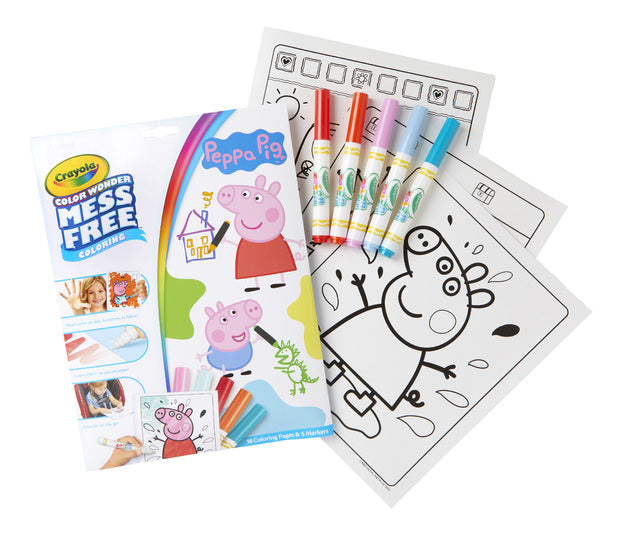 CRAYOLA COLOUR WONDER MESS FREE PEPPA PIG