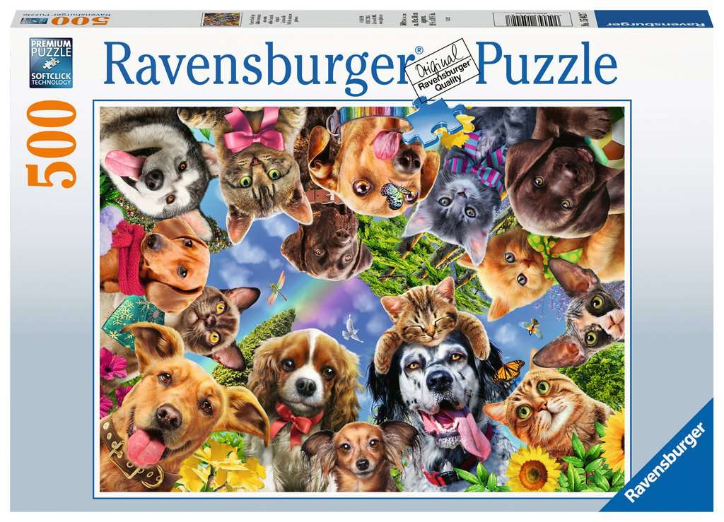 RAVENSBURGER 150427 ANIMAL SELFIE 500 PIECE PUZZLE