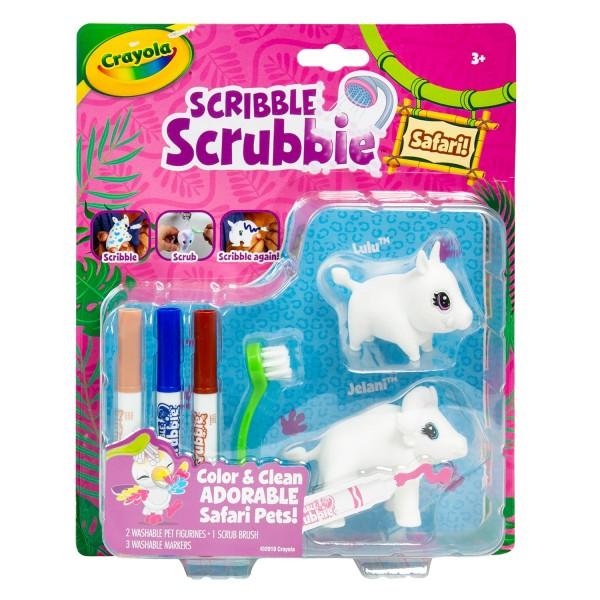 CRAYOLA SCRIBBLE SCRUBBIES COLOR AND CLEAN SAFARI PETS