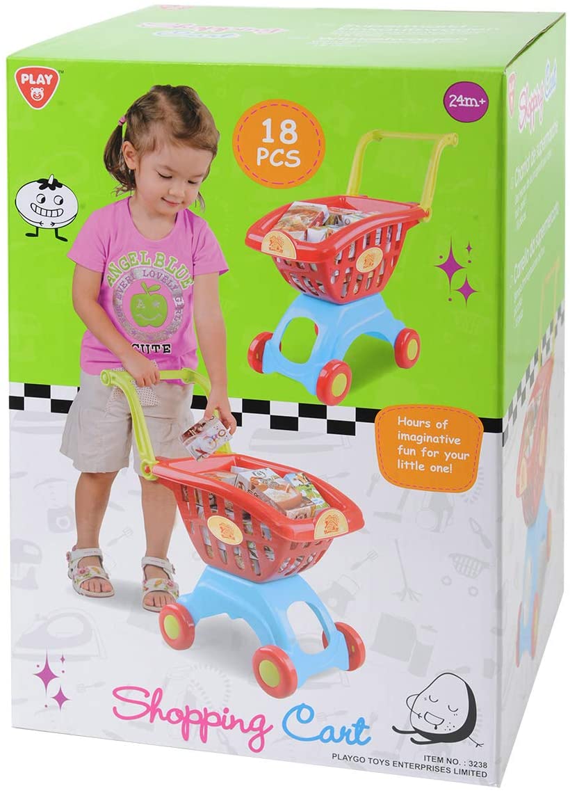 PLAYGO SHOPPING CART 18PC