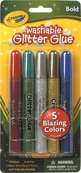 5 WASHABLE GLITTER GLUES | Toyworld Frankston | Toyworld Frankston