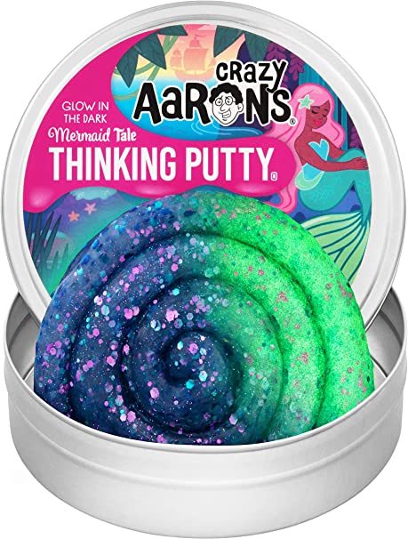 CRAZY AARON'S THINKING PUTTY GLOWBRIGHTS MERMAID TALE