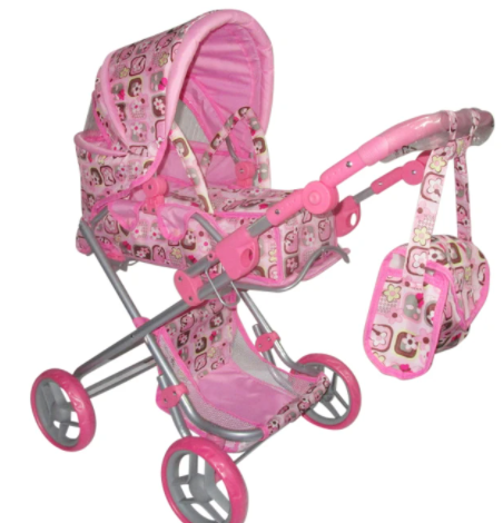 PINK DOLLS PRAM LARGE