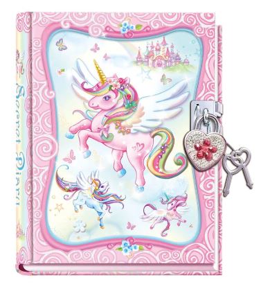 DIARY WITH LOCK - UNICORN