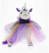 35cm JEWEL PURPLE SEQUIN UNICORN