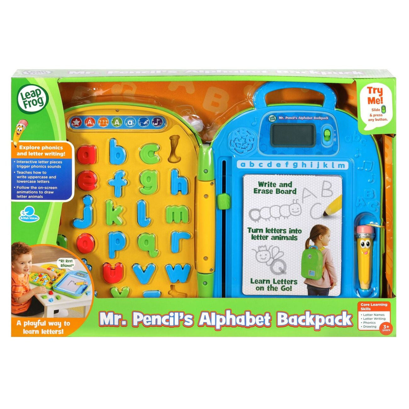 LEAP FROG MR.PENCILS ALPHABET BPACK | LEAPFROG | Toyworld Frankston