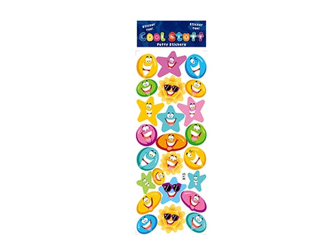 PUFFY STICKERS HAPPY FACES - Toyworld Frankston