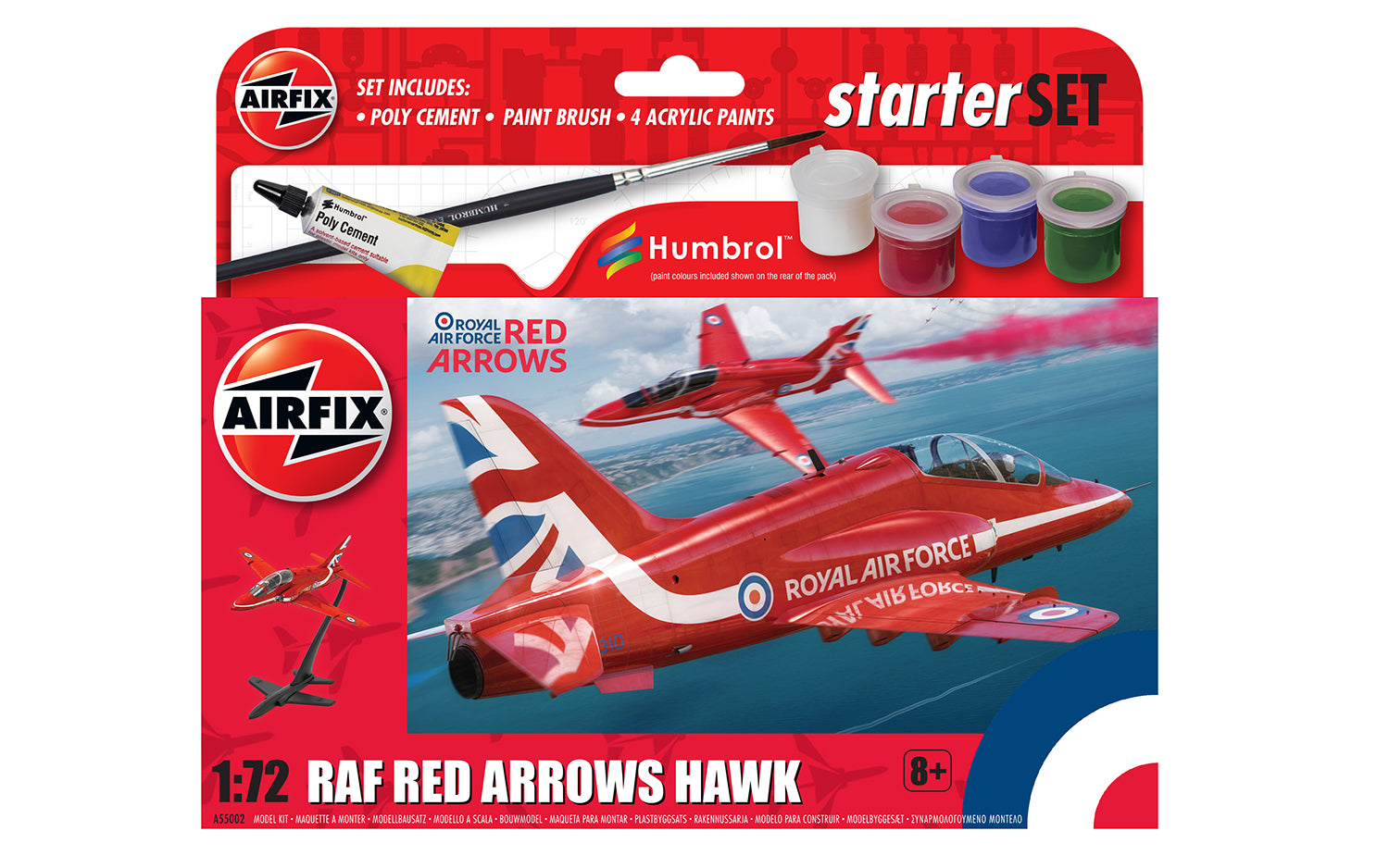 AIRFIX STARTER 1:17 RAF RED ARROWS HAWK